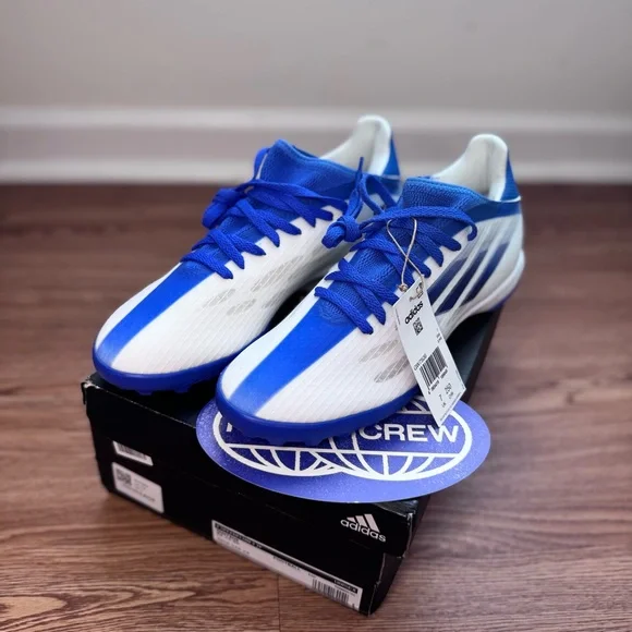 Adidas X Speedflow.3 TF Turf Soccer Cleats Blue White GW7509 Men’s 7.5/UK 7 NEW - Picture 1 of 13